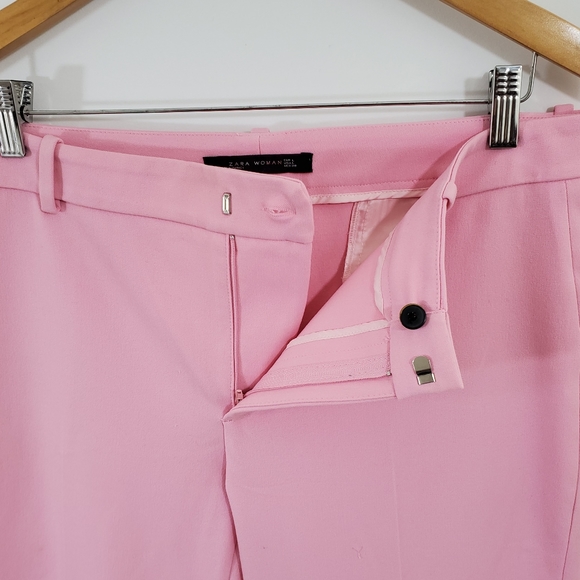 Zara Woman Pink Cropped Dress Pants - Picture 4 of 11